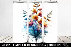 Abstract Stained Lobelia | 20 Oz Tumbler Product Image 2