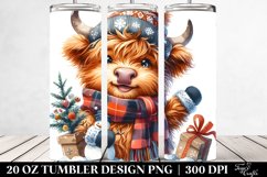 Cute Watercolor Highland Cow Clipart Product Image 2