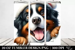Cute Bernese Mountain Dog Popping Eyes | 20 Oz Tumbler Product Image 2