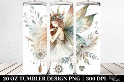 Washed Watercolor Boho Fairy Tumbler Product Image 2