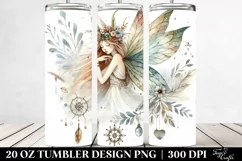 Washed Watercolor Boho Fairy Tumbler Product Image 2