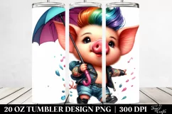 Funny Baby Pig Jumping 20 Oz Tumbler Product Image 2