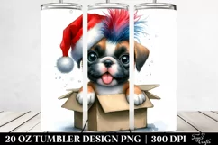 Baby Boxer with Santa Hat, 20 Oz Tumbler Product Image 2