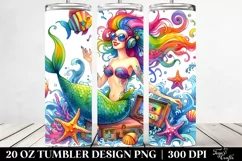 Funny Vibrant Mermaid | 20 oz Tumbler Product Image 2