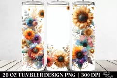 Colorful Small Sunflower Frame | 20 oz Tumbler Product Image 2