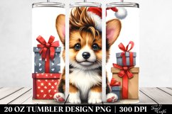Baby Pembroke Welsh Corgi with Santa Hat, 20 Oz Tumbler Product Image 2