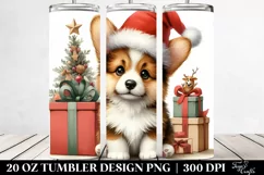 Cute Corgi, Christmas 20 Oz Tumbler Product Image 2