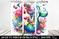 Funny Vibrant Mermaid | 20 oz Tumbler Product Image 2