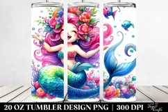Funny Vibrant Mermaid | 20 oz Tumbler Product Image 2