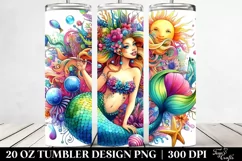 Funny Vibrant Mermaid | 20 oz Tumbler Product Image 2