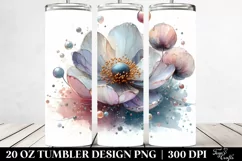 Shiny Anemone Frame, Transparent 20 Oz Tumbler Product Image 2