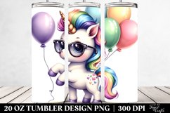 Cute Baby Unicorn as Johny Bravo | 20 Oz Tumbler Product Image 2