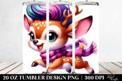 Cute Baby Deer Running Tumbler | 20 oz Tumbler Product Image 2