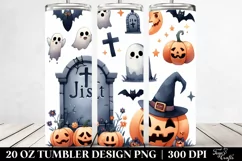 Simple Funny Halloween Clipart with Tombstone 20 Oz Tumbler Product Image 2