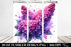 Glossy Lilac Watercolor Splash | 20 Oz Tumbler Product Image 2