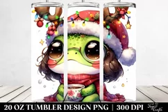 Cute Baby Frog with Tea Cup, 20 Oz Tumbler Product Image 2