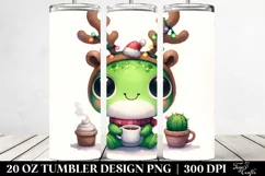 Cute Baby Frog with Tea Cup, 20 Oz Tumbler Product Image 2