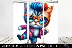 Baby Cat Dancing with Umbrella 20 Oz Tumbler Product Image 2