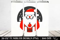 Simple Vintage Christmas Santa Clipart, High-Res 20 Oz Product Image 2