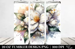 Shiny Jasmine with Golden Insertions | 20 Oz Tumbler Product Image 2