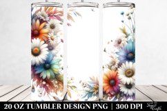 Colorful Abstract Daisy Frame | 20 Oz Tumbler Product Image 2