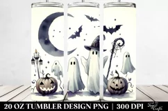 Simple Vintage Halloween Ghost Tumbler | 20 oz Tumbler Product Image 2