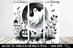 Simple Vintage Halloween Ghost Tumbler | 20 oz Tumbler Product Image 2