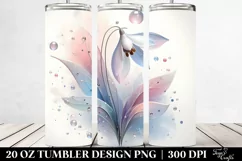 Glossy Snowdrop Frame, Transparent 20 Oz Tumbler Product Image 2