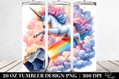 Baby Unicorn Comet Diving. 20 oz Tumbler Design Product Image 2