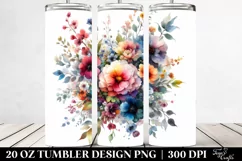 Colorful Watercolor Flowers Clipart Product Image 2