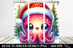 Baby Octopus with Christmas Lights 20 Oz Tumbler Product Image 2