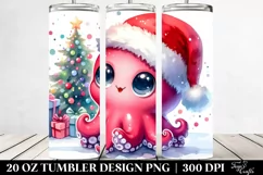 Baby Octopus with Christmas Lights 20 Oz Tumbler Product Image 2