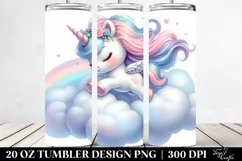 Cute Baby Unicorn Dancing in the Clouds | 20 Oz Tumbler Product Image 2