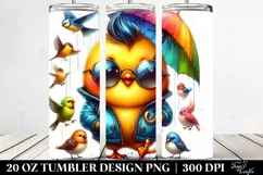 Funny Baby Bird Playing, High-Res 20 Oz Tumbler Product Image 2