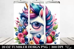 Playful Cute Unicorn 20 Oz Tumbler Product Image 2