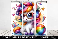 Dancing Unicorn with Whimsical Haircut Clipart Product Image 2