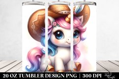 Cute Baby Unicorn in Style | 20 Oz Tumbler Product Image 2