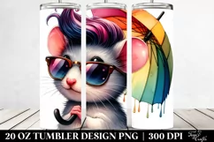 Funny Mouse Playing, Transparent 20 Oz Tumbler Product Image 2