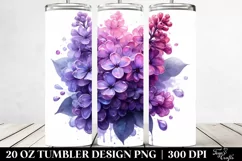 y Lilac Watercolor Tumbler Product Image 2