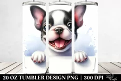 Colorful Boston Terrier Smiling | 20 Oz Tumbler Product Image 2