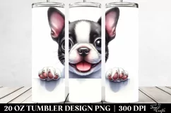 Colorful Boston Terrier Smiling | 20 Oz Tumbler Product Image 2