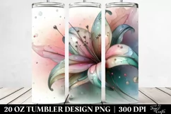 Abstract Lily Design, High-Quality 20 Oz Tumbler Product Image 2