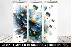 Glowing Cosmos Watercolor Tumbler Product Image 2