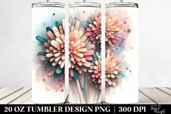 Chrysanthemum Artwork, 20 Oz Tumbler Product Image 2