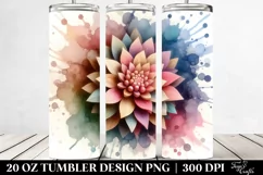 Abstract Pastel Wooden Small Stained Chrysanthemum 20 Oz Product Image 2