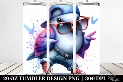 Running Baby Dove, Transparent 20 Oz Tumbler Product Image 2