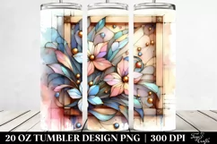 Abstract Stained Lobelia 20 Oz Tumbler Product Image 2