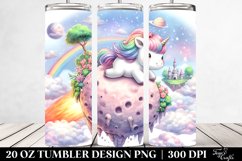 Cute Baby Unicorn Riding on a Comet | 20 Oz Tumbler Product Image 2