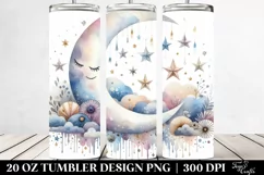 Whimsical Half Moon with Stars | 20 oz Tumbler Product Image 2