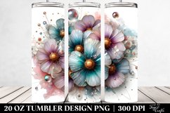 Glossy Cosmos with Golden Insertions | 20 Oz Tumbler Product Image 2